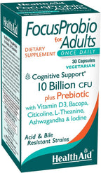 FocusProbio para Adultos – Probiótico 10B UFC con Bacopa, Citicolina, L-Teanina y Ashwagandha