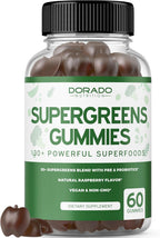 Supergreens Gummies - Gomitas de Superalimentos con Frambuesa (60 uds)