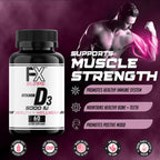 FXSUPPS Vitamina D3 5000 UI (60 Cápsulas Blandas) - Complemento Alimenticio con Colecalciferol