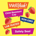 WellYeah Vitamina D3 + K2 Gominolas - 1000 UI D3, 100 mcg K2 - Salud Ósea y Muscular - Sabor Fresa Natural - 60 Gominolas