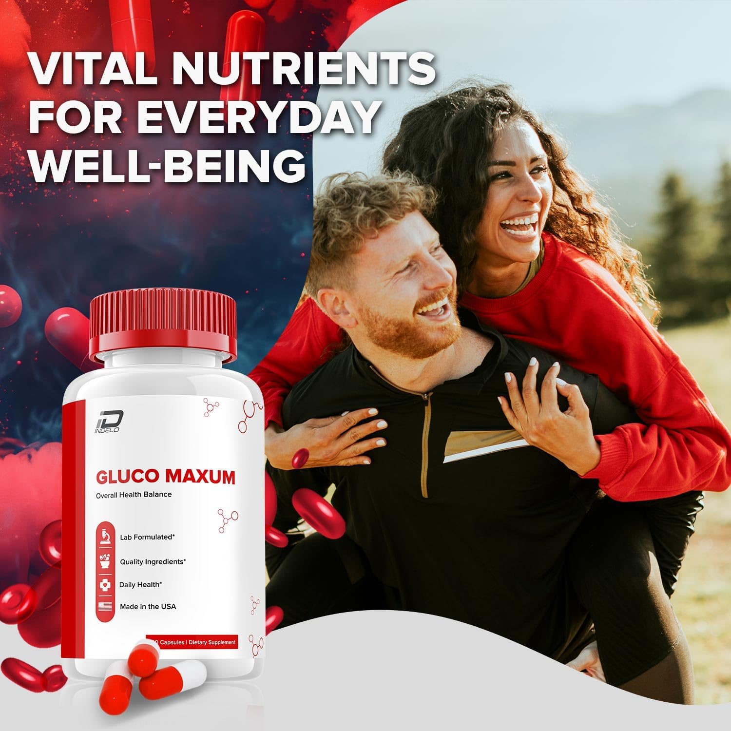 Gluco Maxum Cápsulas - Suplemento Avanzado con Fórmula Natural (3 Paquetes - 180 Cápsulas)