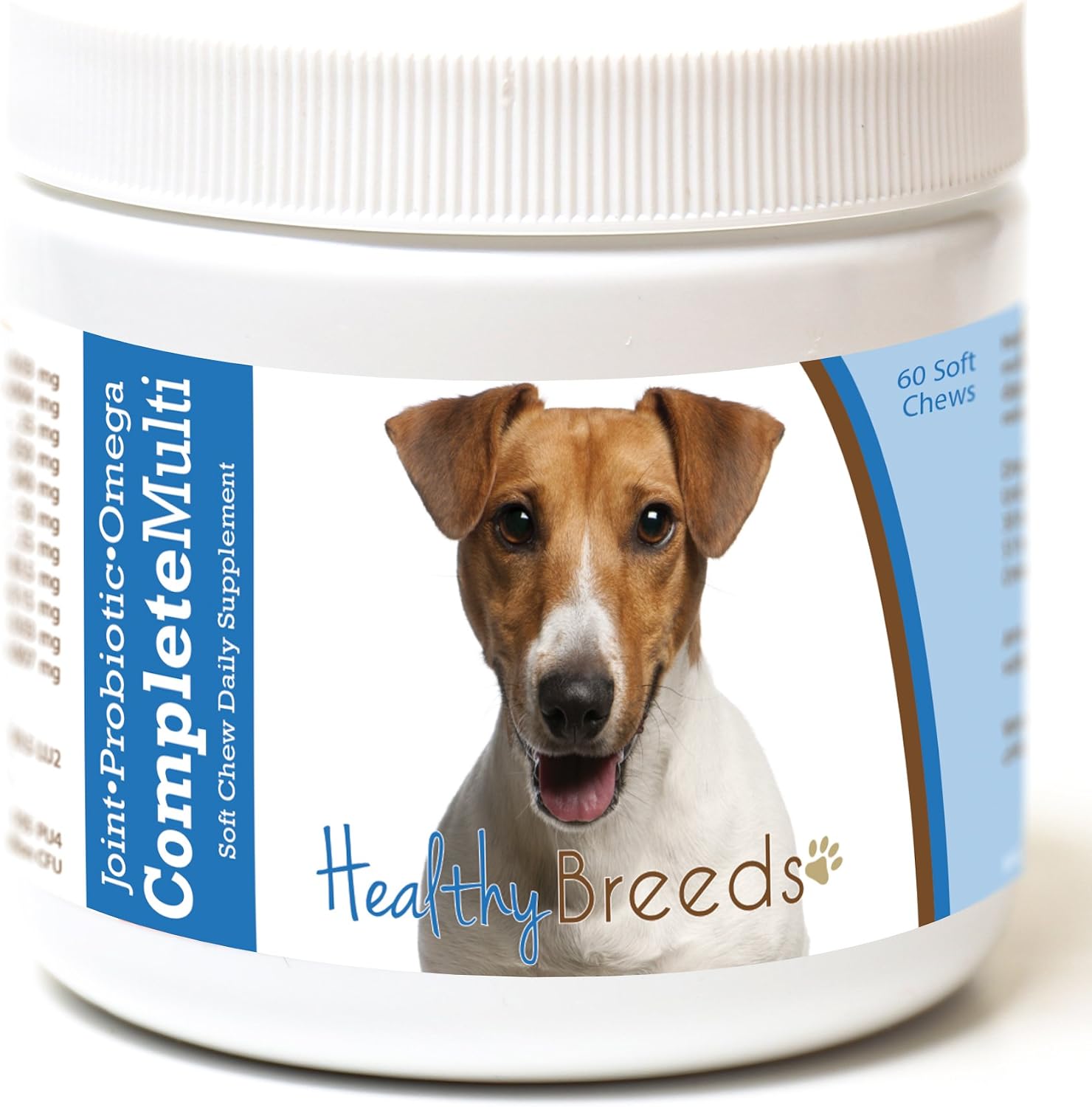 Healthy Breeds Jack Russell Terrier Multivitamínico Completo en Masticables Blandos, 60 unidades