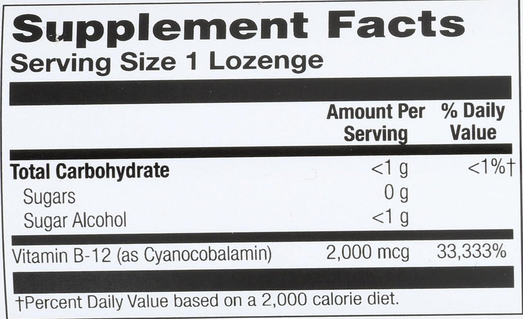 Solaray Vitamina B12 2000 mcg, 90 Comprimidos