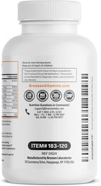 Bronson Super B100 Complejo de Vitaminas B Liberación Sostenida, 120 Comprimidos