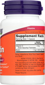 Now Foods Biotina 1000 µg - 100 Cápsulas