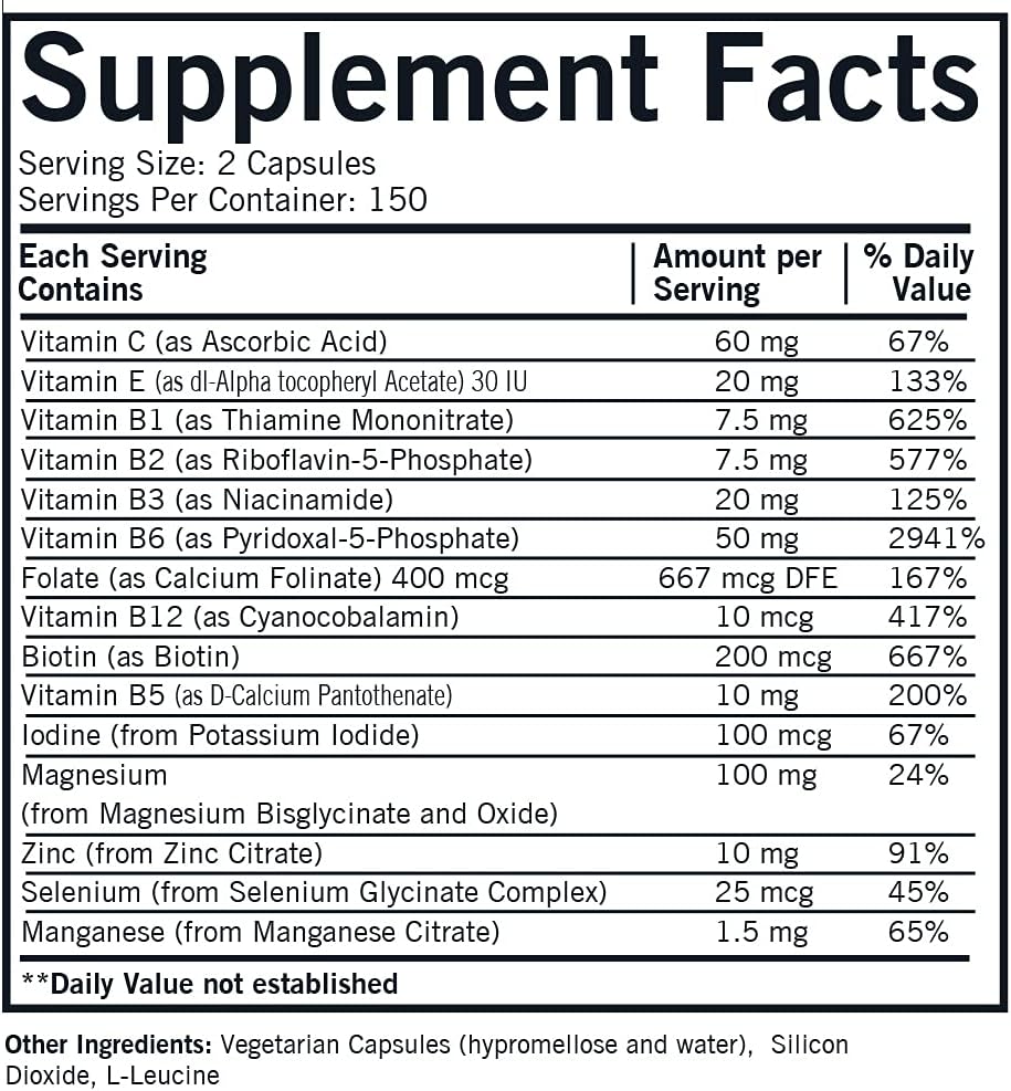 Kirkman d-Biotin 1000 mcg Cápsulas - Hipoalergénico - 120 Unidades