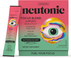 Neutonic Nootropic Focus Blend Powder - Sabor Menta Sandía, 16 sticks - Sin cafeína, Sin azúcar