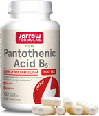 Jarrow Formulas Ácido Pantoténico B5 500 mg, 100 Cápsulas Vegetales