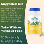 Ridgecrest Herbals ThyroNourish - Suplemento para la tiroides con ashwagandha, L-tirosina, yodo y algas marinas - 60 cápsulas