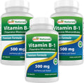 Best Naturals Vitamina B1 (Tiamina Mononitrato) 500 mg, 120 Comprimidos (Pack de 3)