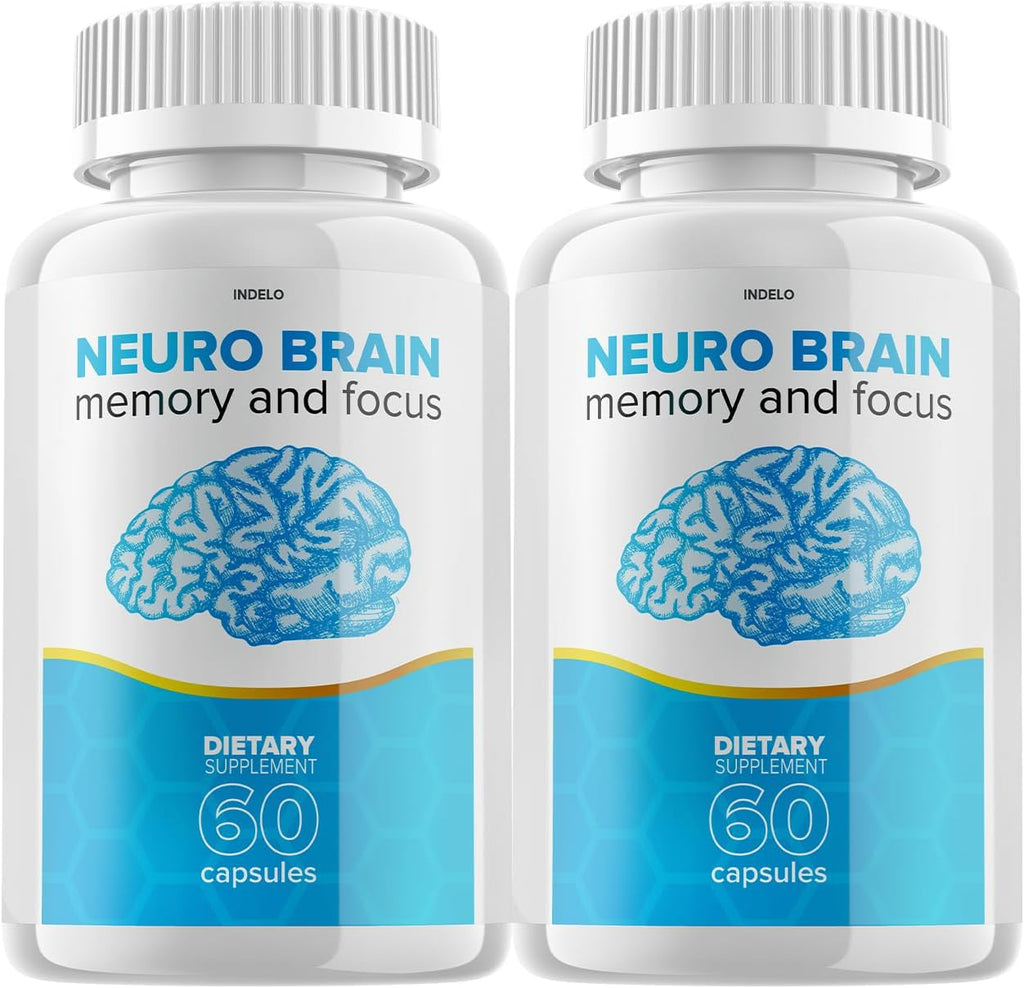 (2 Pack) Neuro Brain - Suplemento para la Memoria y Enfoque Cognitivo, 120 Cápsulas