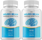 (2 Pack) Neuro Brain - Suplemento para la Memoria y Enfoque Cognitivo, 120 Cápsulas