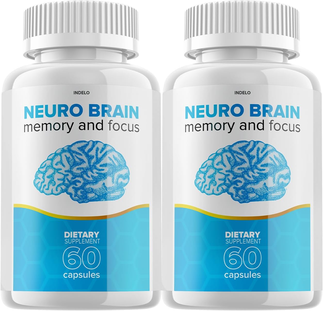 (2 Pack) Neuro Brain - Suplemento para la Memoria y Enfoque Cognitivo, 120 Cápsulas