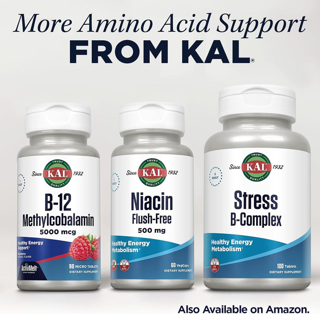 KAL Niacina 500mg Sin Enrojecimiento - Vitamina B3 Vegana - 60 Cápsulas