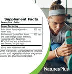 NaturesPlus Biorutina 1000 mg - 60 Comprimidos - Complejo de Bioflavonoides y Rutina - Vegetariano, Sin Gluten