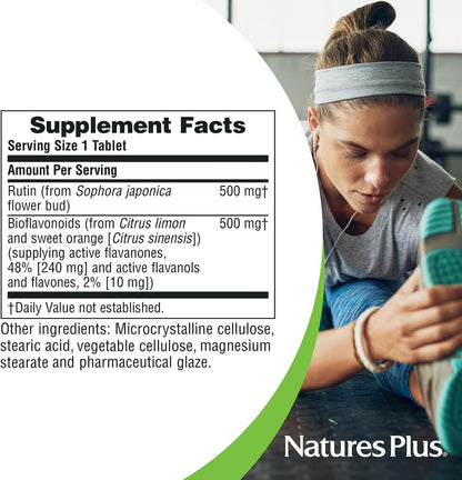 NaturesPlus Biorutin 1000 mg - 60 Comprimidos - Complejo de Bioflavonoides y Rutina - Vegetariano, Sin Gluten – Image 5