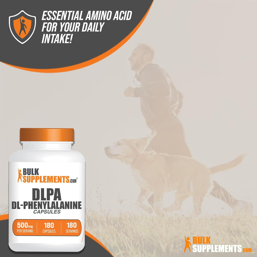 Cápsulas de DL-Fenilalanina - DLPA 500mg - Sin Gluten - 180 Cápsulas