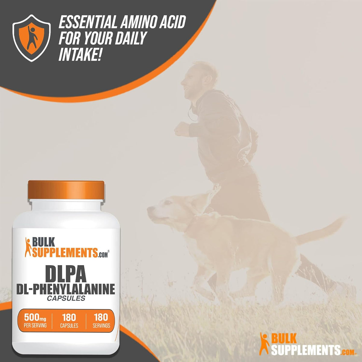 Cápsulas de DL-Fenilalanina - DLPA 500mg - Sin Gluten - 180 Cápsulas – Image 3