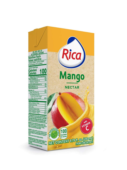 Mango Nectar RICA 200 ml con Vitamina C (Pack de 12)