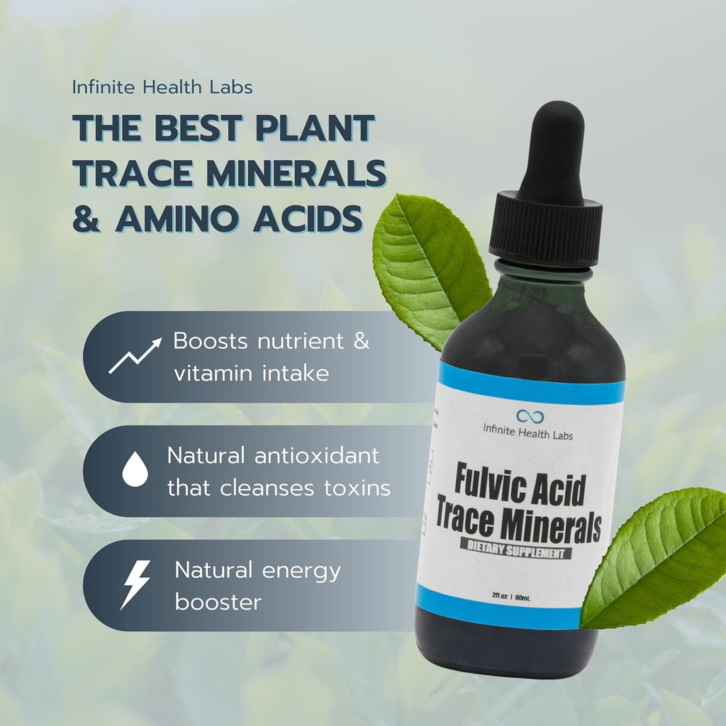 Ácido Fúlvico con Minerales Traza - 169 Dosis - Líquido Bioabsorbible de Infinite Health Labs