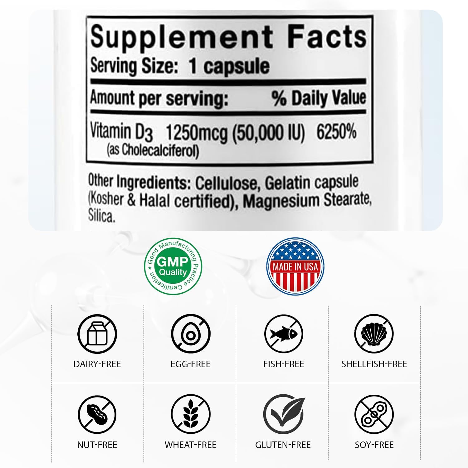 Nivagen Vitamina D3 50.000 UI (1250 mcg) Dosis Semanal - 100 Cápsulas