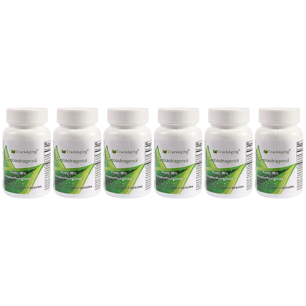 Crackaging Super-Absorption Cycloastragenol 98% 25mg 180 Cápsulas (6 Botellas)