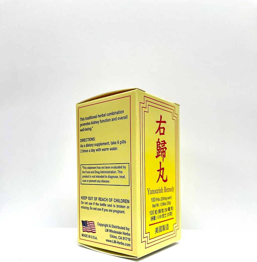 Yanourish Remedy Suplemento Herbal 250mg 100 Cápsulas