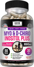 Kaya Naturals Myo & D-Chiro Inositol Plus 60 Cápsulas - Complemento Alimenticio con Vitamina B8