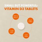 Incite Nutrition Vitamina D3 5000 IU - 400 Microcomprimidos de Colecalciferol - Suplemento Vegetariano - Alta Concentración