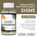 Zahler Shine – Suplemento para Cabello, Piel y Uñas con Biotina, Keratina y Ácido Hialurónico (60 Cápsulas)