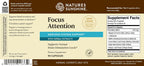 Nature's Sunshine Focus Attention - 90 Cápsulas - Apoyo Cognitivo y Circulación Cerebral