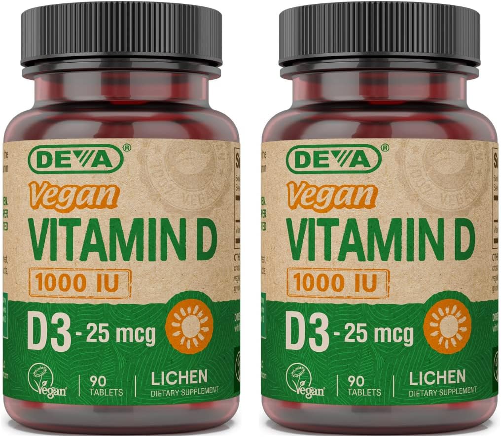 Deva Vitamina D3 Vegana 1000 UI (25 mcg) - 90 Comprimidos