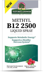 Nature's Answer B12 Methyl Liquid Spray - Spray de Vitamina B12 Metilcobalamina 30 ml