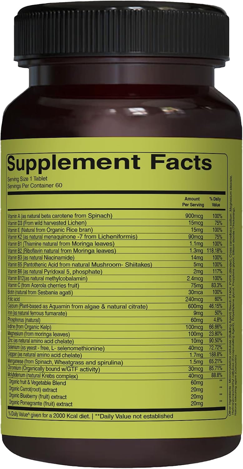 Pure Nutrition Multivitamínico Integral para Mujeres – 60 Comprimidos Veganos