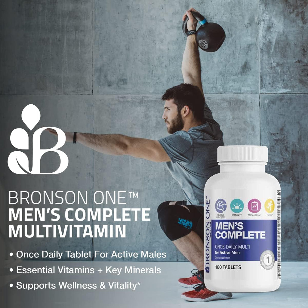 Bronson ONE Daily Multivitamínico Completo para Hombres, 180 Comprimidos