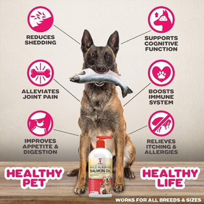 SavvyBeast Aceite de Salmón Salvaje de – Apoyo articular: En perros y gatos mayores, el omega-3 puede favorecer la – Image 2