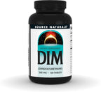 Source Naturals DIM, Diindolilmetano 200mg con BioPerine y Vitamina E - 120 Comprimidos