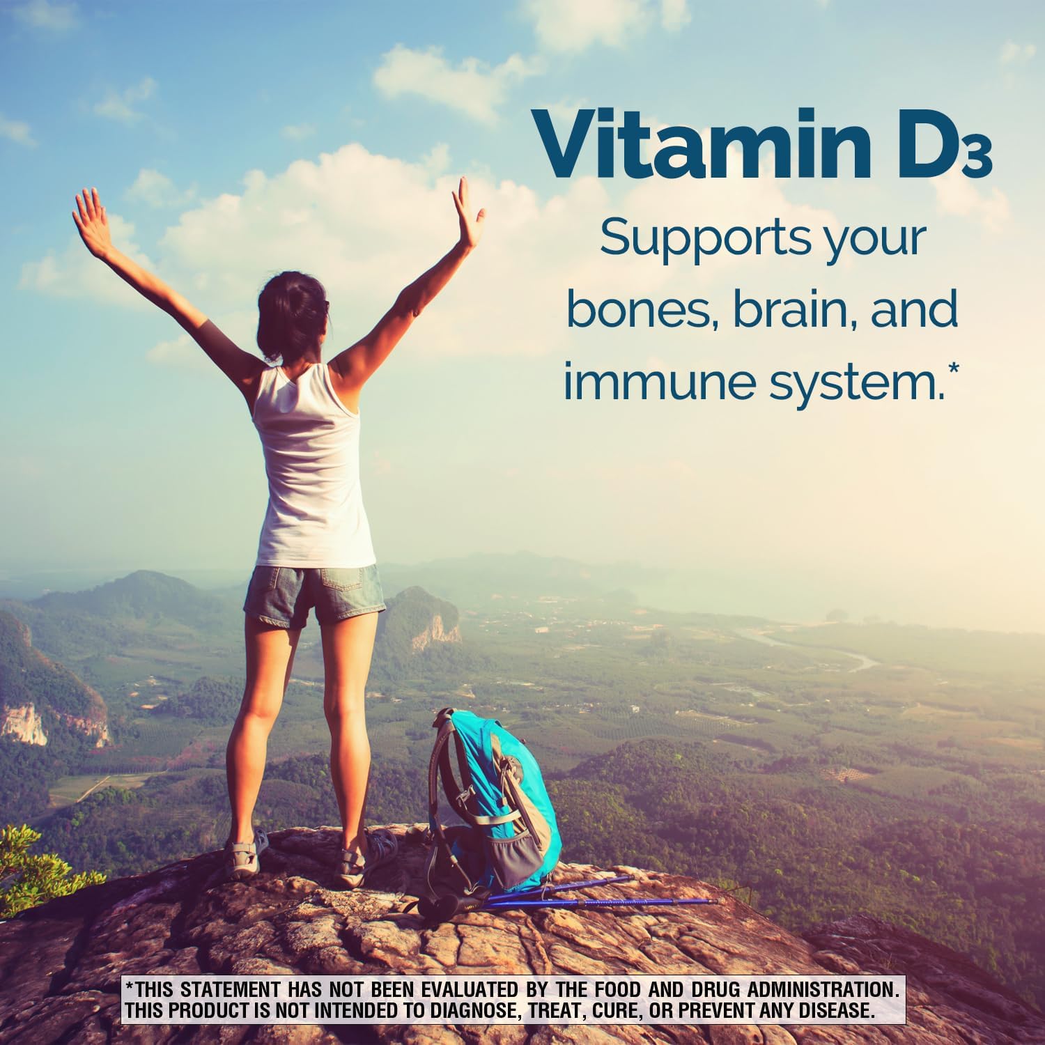 Nature's Wonder Vitamina D3 5000 UI (125 mcg) Alta Potencia, Suplemento para la Salud Ósea e Inmunidad, Sin Gluten, 360 Cápsulas Blandas, Suministro para 1 Año