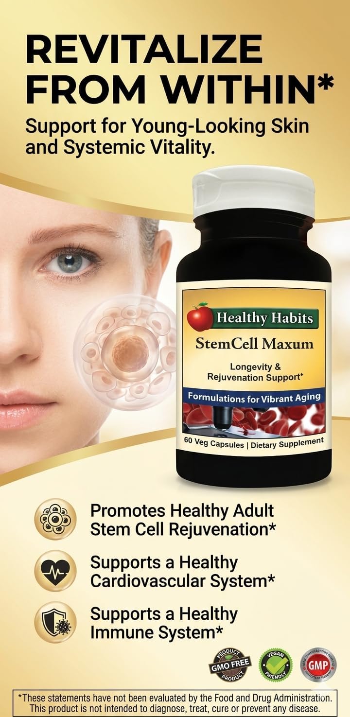 Healthy Habits StemCell Maxum - Suplemento Vegano para el Bienestar Celular