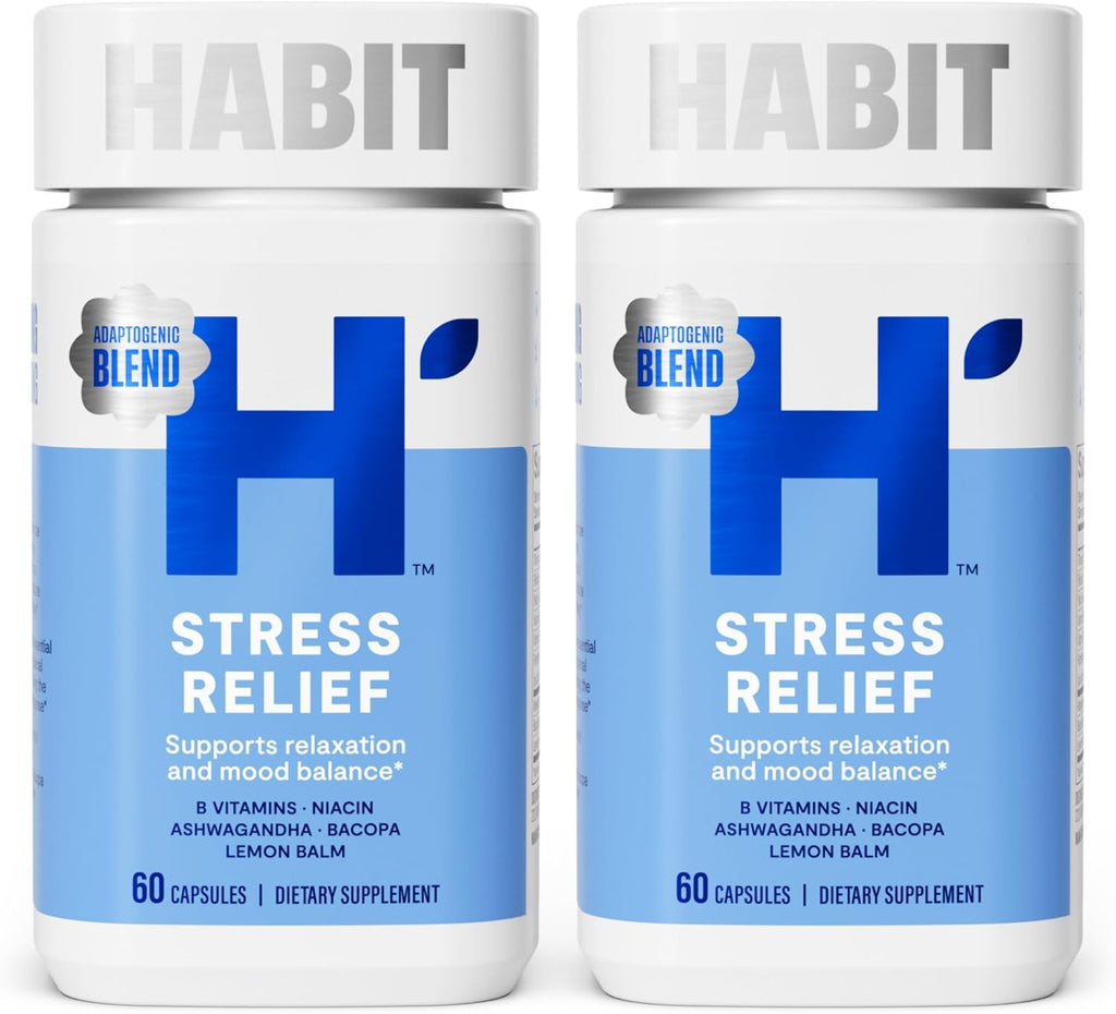 Habit Stress Relief 2 Pack (120 Cápsulas) - Alivio del Estrés, Vitaminas B y Adaptógenos
