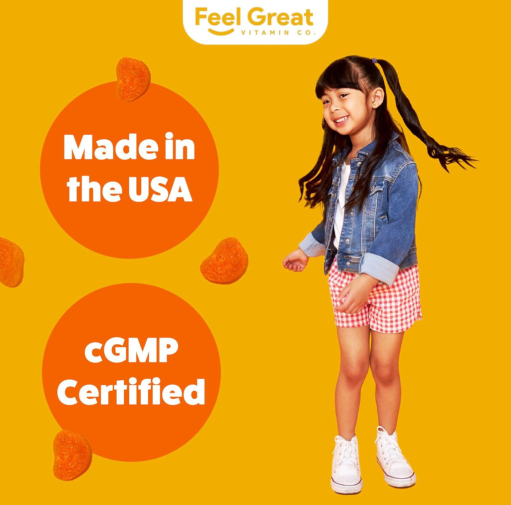 Feel Great Gummies de Vitamina C para Niños – 90 Gummies – 250 mg por ración