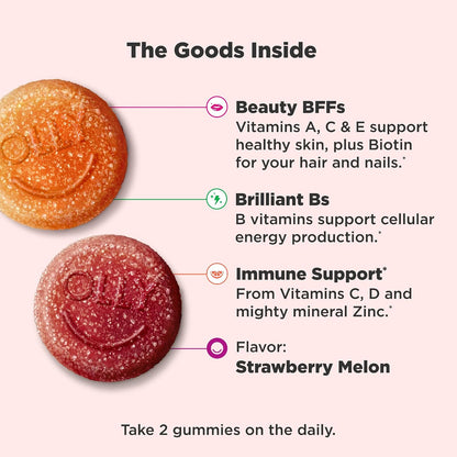 Olly Teen Girl Multi Gummy – Multivitamínico en Gominolas para Adolescentes, Sabor Berry Melon, 70 Gominolas (35 Días) – Image 3