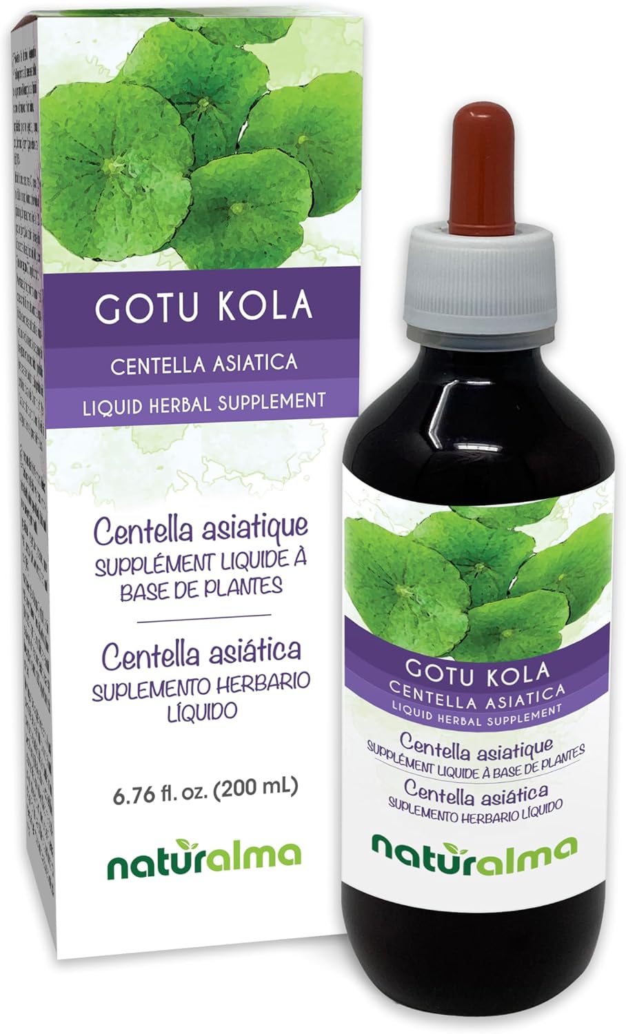 Naturalma Gotu kola (Centella asiatica) Extracto Líquido Sin Alcohol - 118 ml