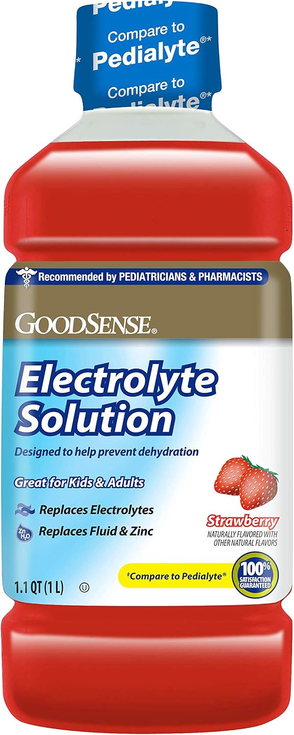 GoodSense Solución de Electrolitos, Sabor Fresa - 1 L (33.8 fl oz)