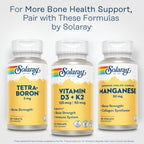 SOLARAY Vitamina D3 K2, Suplemento de Vitamina D3 y K2 para la Absorción de Calcio, Salud Ósea y Apoyo Inmunológico, Sin Soja, 60 Cápsulas Veganas