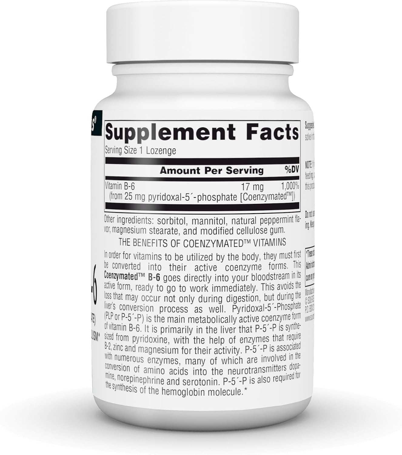 Source Naturals Coenzymated B-6, Piridoxal-5-Fosfato 25 mg – 120 Comprimidos