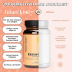 Future Kind Multivitamínico Diario 3 en 1 - Vegano con B12, D3 y Omega-3 - 60 Cápsulas Blandas