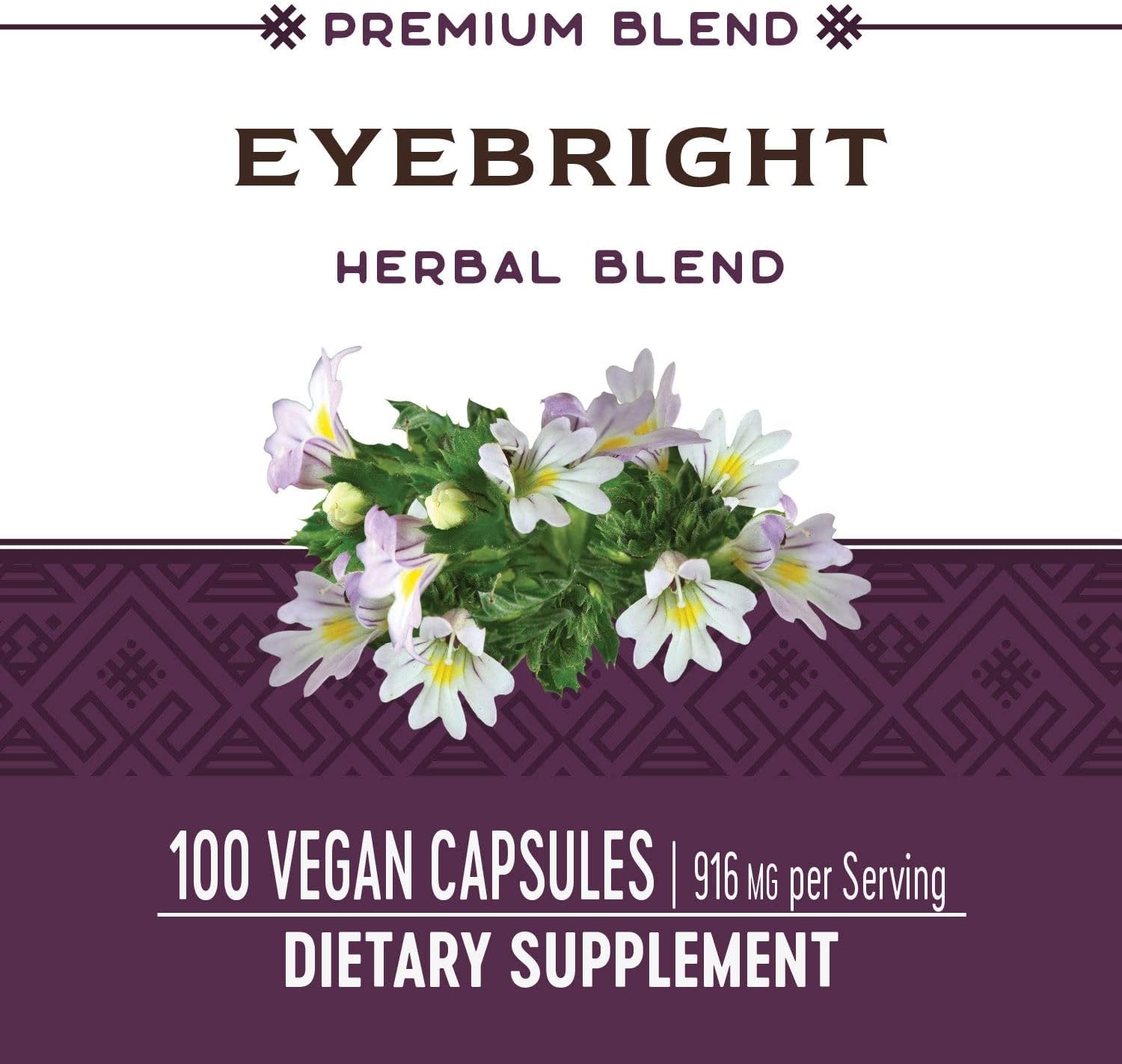 Nature's Way Eyebright Mezcla de Apoyo, 458 mg, 100 Cápsulas