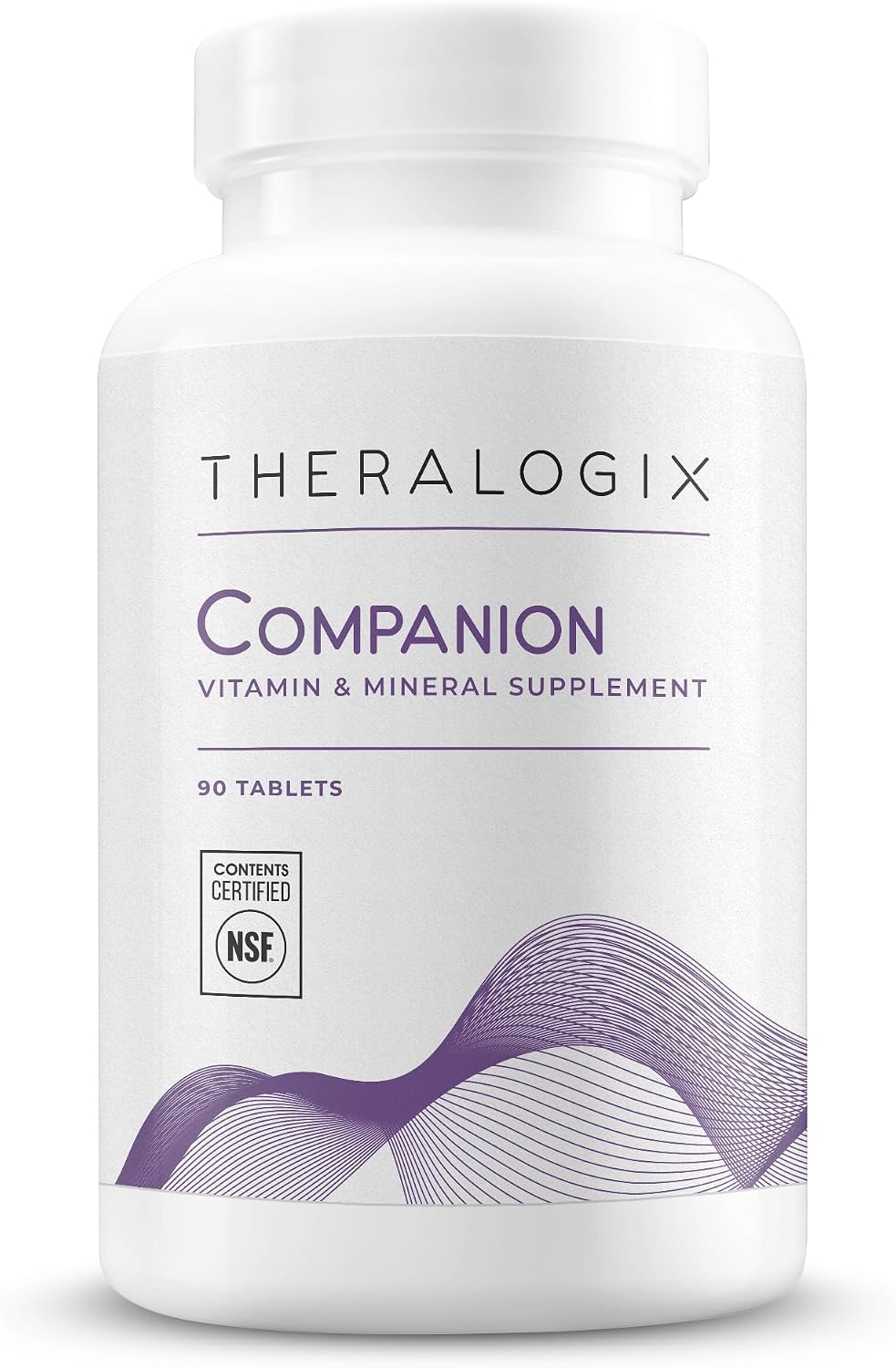 Theralogix Companion Multivitamínico y Mineral - 90 Comprimidos - Para Mujeres y Hombres Sin Hierro, Vitamina D ni Vitamina K - Vitaminas B, Zinc y Magnesio - NSF Certificado