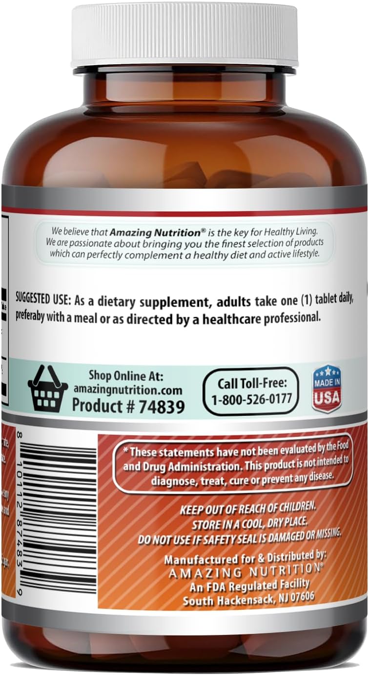 Amazing Formulas Ácido Fólico (Vitamina B9) 400 mcg - 500 Comprimidos